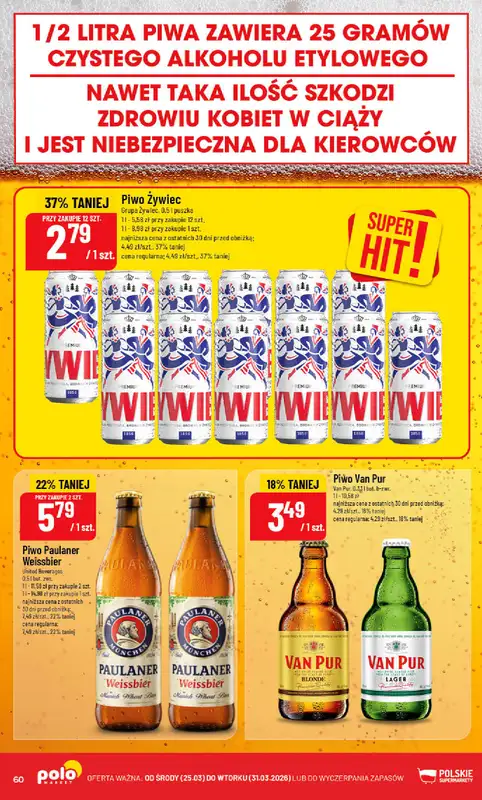 POLOmarket - gazetka promocyjna Gazetka od środy 25.03 do wtorku 31.03 - strona 60