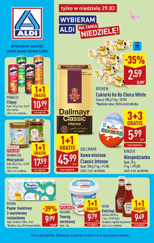 Aldi - gazetka promocyjna Super niedziela w Aldi!  