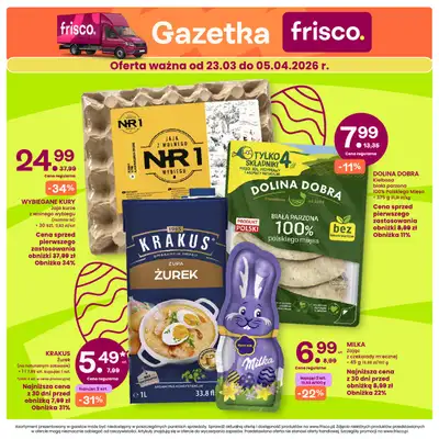 Frisco - gazetka promocyjna Gazetka od poniedziałku 23.03 do niedzieli 05.04