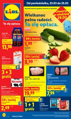 Lidl - gazetka promocyjna Oferta od poniedziałku od poniedziałku 23.03 do środy 25.03