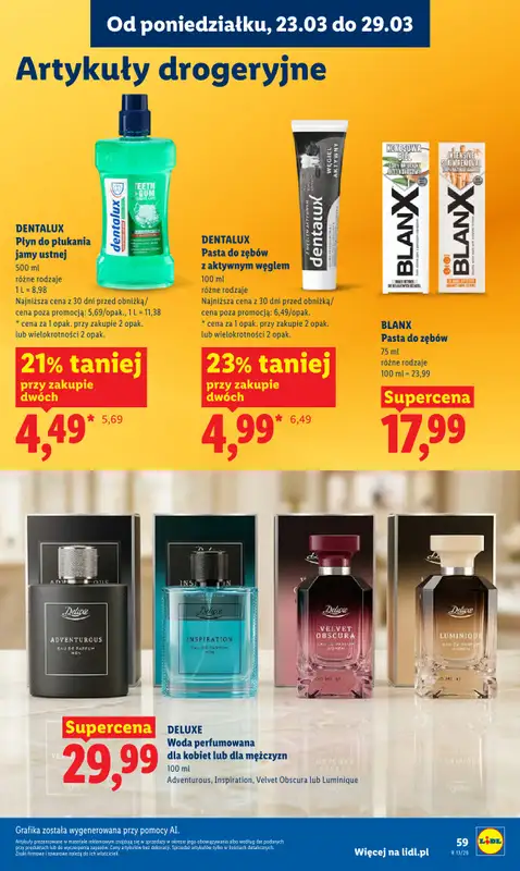 Lidl - gazetka promocyjna Oferta od poniedziałku od poniedziałku 23.03 do środy 25.03 - strona 59