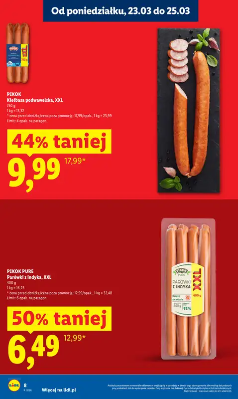 Lidl - gazetka promocyjna Oferta od poniedziałku od poniedziałku 23.03 do środy 25.03 - strona 8