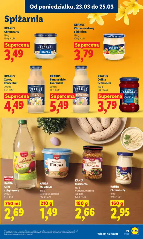 Lidl - gazetka promocyjna Oferta od poniedziałku od poniedziałku 23.03 do środy 25.03 - strona 53