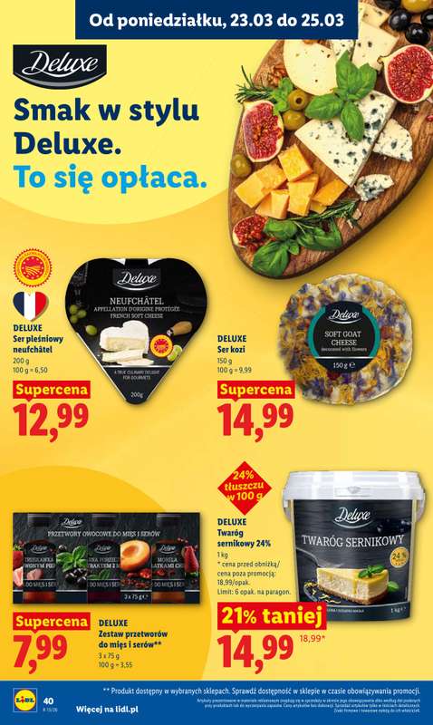 Lidl - gazetka promocyjna Oferta od poniedziałku od poniedziałku 23.03 do środy 25.03 - strona 40
