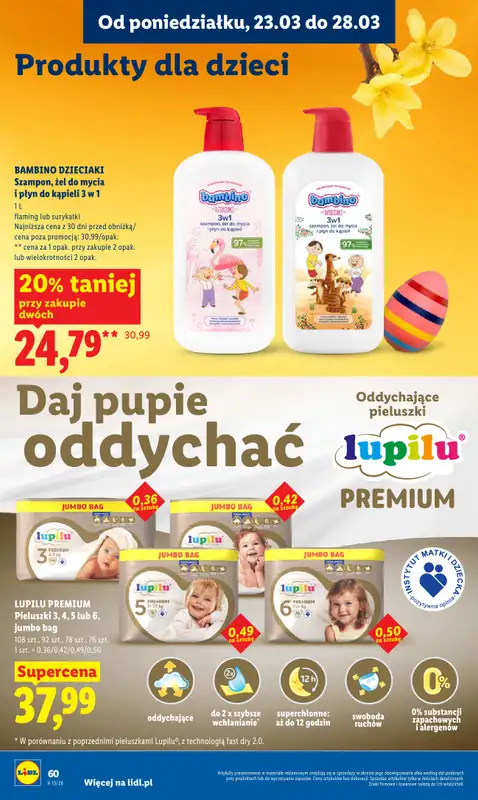 Lidl - gazetka promocyjna Oferta od poniedziałku od poniedziałku 23.03 do środy 25.03 - strona 60