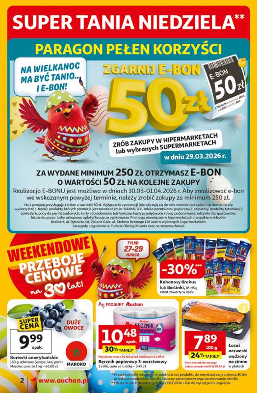 Auchan - gazetka promocyjna Gazetka 30 Lat Supermarket Auchan od czwartku 26.03 do poniedziałku 30.03 - strona 2