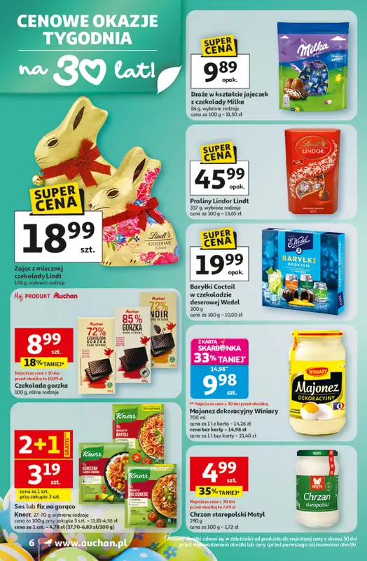 Auchan - gazetka promocyjna Gazetka 30 Lat Supermarket Auchan od czwartku 26.03 do poniedziałku 30.03 - strona 6