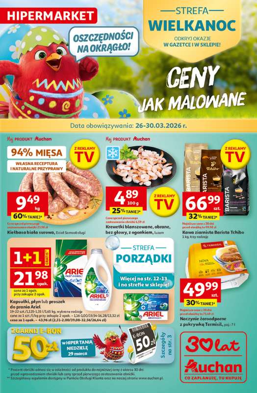 Auchan - gazetka promocyjna Gazetka 30 Lat Hipermarket Auchan od czwartku 26.03 do poniedziałku 30.03