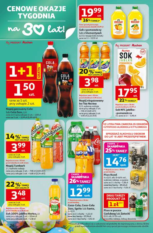Auchan - gazetka promocyjna Gazetka 30 Lat Hipermarket Auchan od czwartku 26.03 do poniedziałku 30.03 - strona 26
