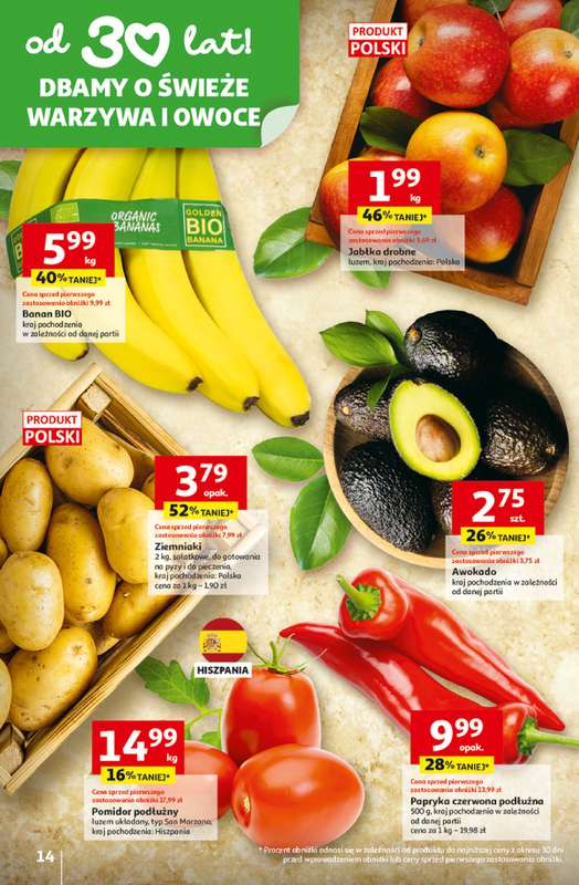 Auchan - gazetka promocyjna Gazetka 30 Lat Hipermarket Auchan od czwartku 26.03 do poniedziałku 30.03 - strona 14