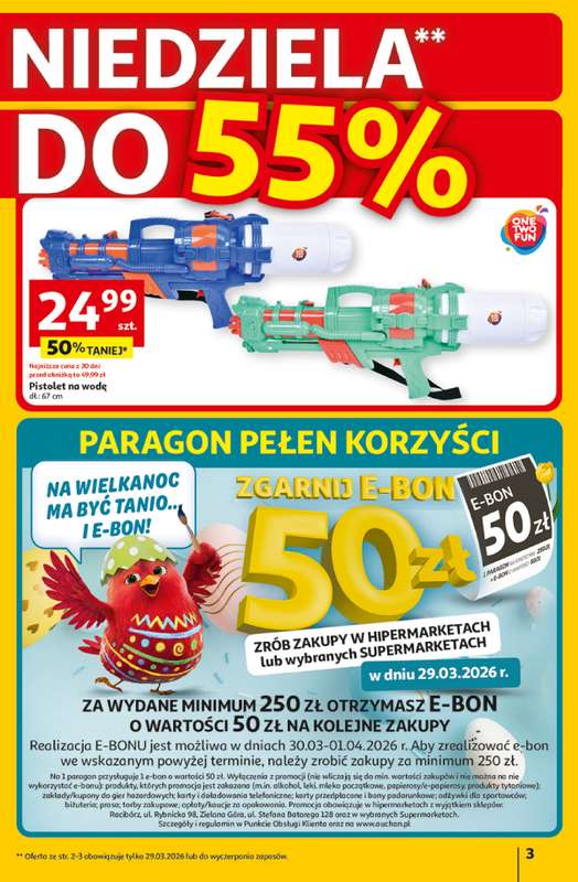 Auchan - gazetka promocyjna Gazetka 30 Lat Hipermarket Auchan od czwartku 26.03 do poniedziałku 30.03 - strona 3