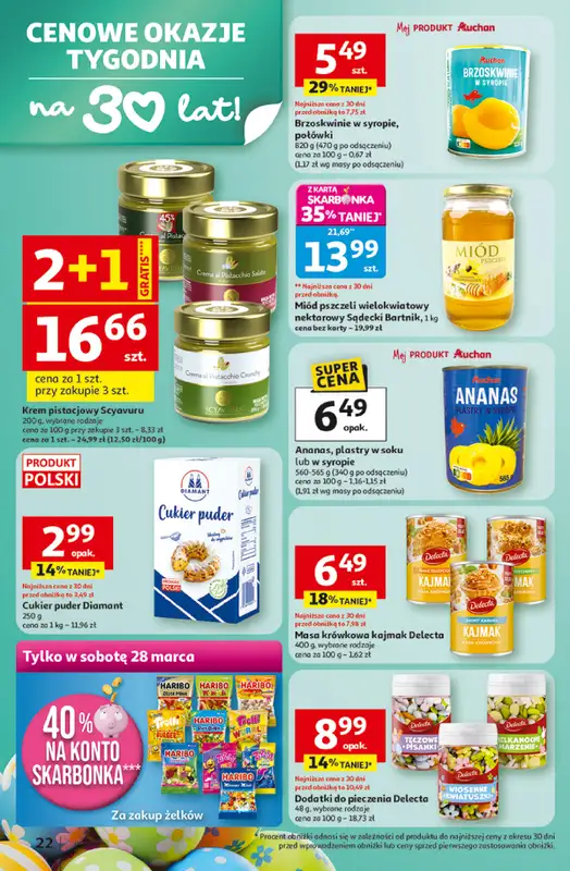 Auchan - gazetka promocyjna Gazetka 30 Lat Hipermarket Auchan od czwartku 26.03 do poniedziałku 30.03 - strona 22