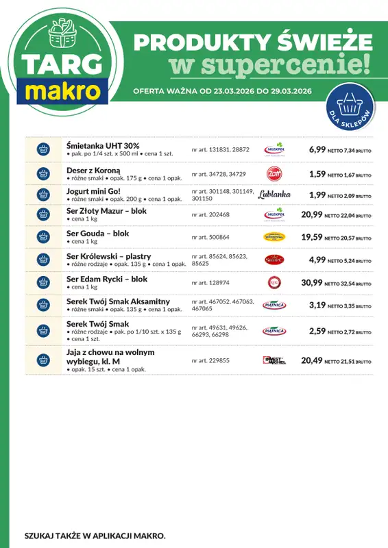 Makro - gazetka promocyjna Targ MAKRO - oferta świeża w super cenach! od wtorku 24.03 do niedzieli 29.03 - strona 7