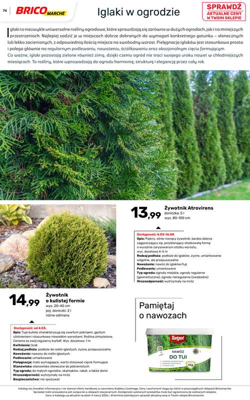 Bricomarche - gazetka promocyjna Katalog ogród  do niedzieli 16.08 - strona 74