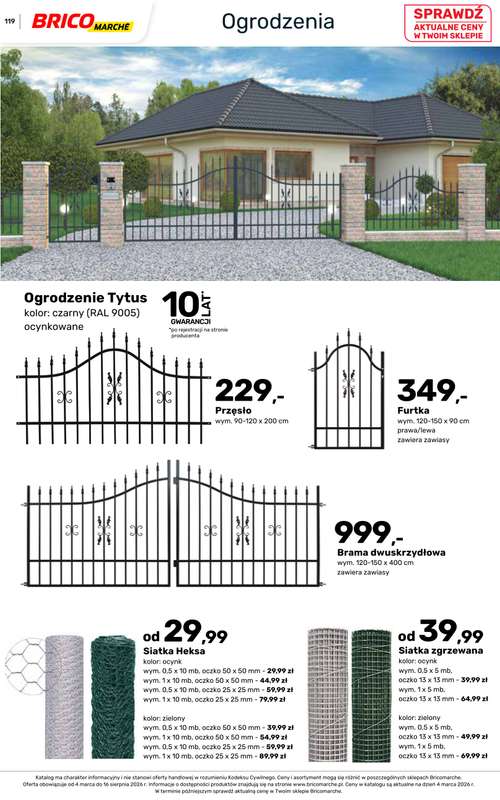 Bricomarche - gazetka promocyjna Katalog ogród  do niedzieli 16.08 - strona 119