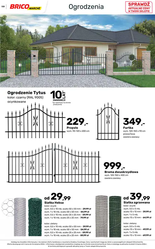 Bricomarche - gazetka promocyjna Katalog ogród  do niedzieli 16.08 - strona 119