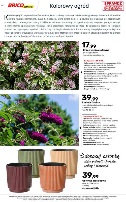 Bricomarche - gazetka promocyjna Katalog ogród  do niedzieli 16.08 - strona 52
