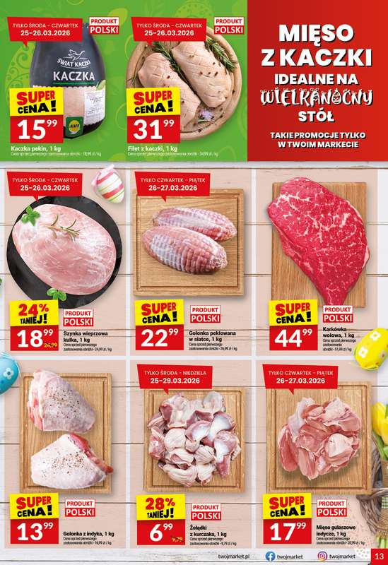 Twój Market - gazetka promocyjna Gazetka od czwartku 26.03 do wtorku 31.03 - strona 13