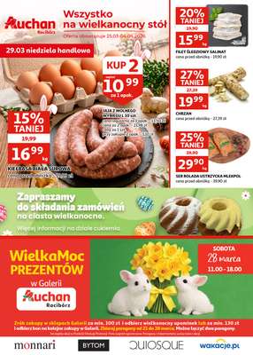 Auchan - gazetka promocyjna Gazetka Racibórz I Wszystko na wielkanocny stół od środy 25.03 do soboty 04.04