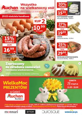 Auchan - gazetka promocyjna Gazetka Racibórz I Wszystko na wielkanocny stół od środy 25.03 do soboty 04.04