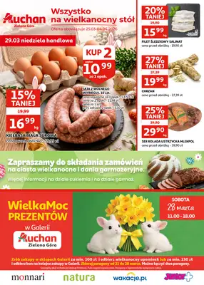 Auchan - gazetka promocyjna Gazetka Zielona Góra I Wszystko na wielkanocny stół od środy 25.03 do soboty 04.04