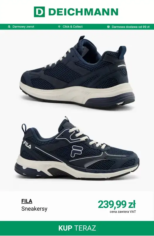 Deichmann - gazetka promocyjna Nowe sneakersy męskie od wtorku 24.03  - strona 7
