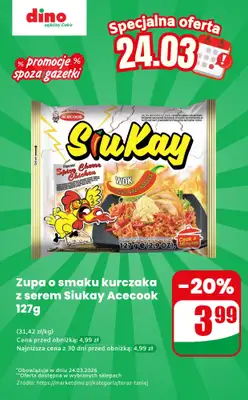 Dino - gazetka promocyjna Zupa instant - oferta na 24.03.2026 | Promocje spoza gazetki od wtorku 24.03 do wtorku 24.03