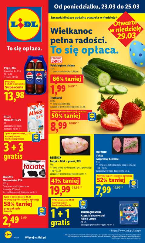 Lidl - gazetka promocyjna Oferta od poniedziałku od poniedziałku 23.03 do środy 25.03