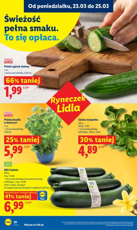 Lidl - gazetka promocyjna Oferta od poniedziałku od poniedziałku 23.03 do środy 25.03 - strona 20