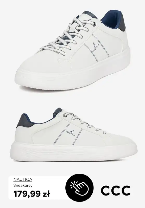CCC - gazetka promocyjna Męskie białe SNEAKERSY od wtorku 24.03  - strona 6