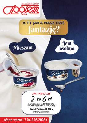 Społem - Blisko i Korzystnie - gazetka promocyjna Plakat promocyjny PSS Kalisz od wtorku 07.04 do soboty 02.05