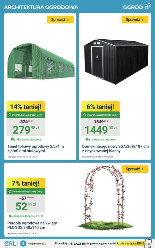 ERLI - gazetka promocyjna Ogród pełen okazji do -42% taniej na ERLI! od środy 25.03 do niedzieli 29.03 - strona 5