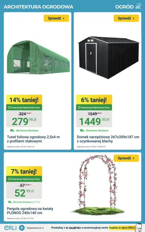 ERLI - gazetka promocyjna Ogród pełen okazji do -42% taniej na ERLI! od środy 25.03 do niedzieli 29.03 - strona 5