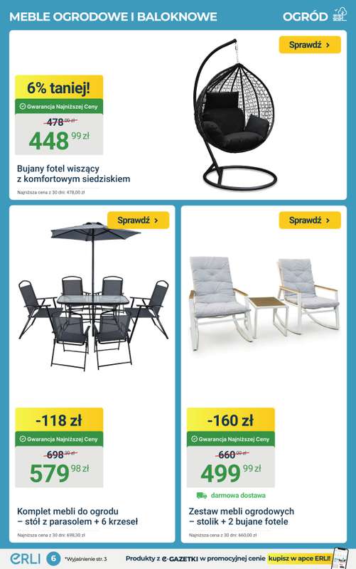 ERLI - gazetka promocyjna Ogród pełen okazji do -42% taniej na ERLI! od środy 25.03 do niedzieli 29.03 - strona 6