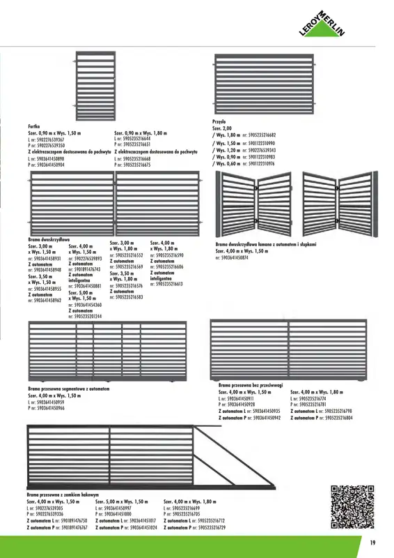 Leroy Merlin - gazetka promocyjna Ogrodzenia Polbram od wtorku 24.03 do czwartku 31.12 - strona 19