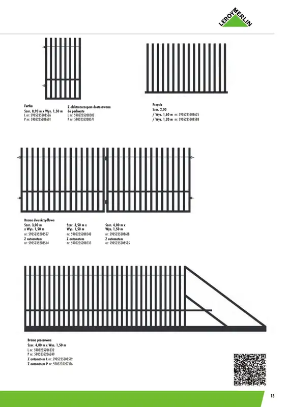 Leroy Merlin - gazetka promocyjna Ogrodzenia Polbram od wtorku 24.03 do czwartku 31.12 - strona 13