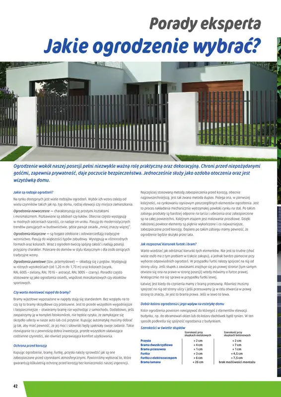 Leroy Merlin - gazetka promocyjna Ogrodzenia Polbram od wtorku 24.03 do czwartku 31.12 - strona 42