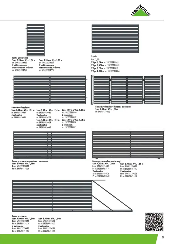 Leroy Merlin - gazetka promocyjna Ogrodzenia Polbram od wtorku 24.03 do czwartku 31.12 - strona 21