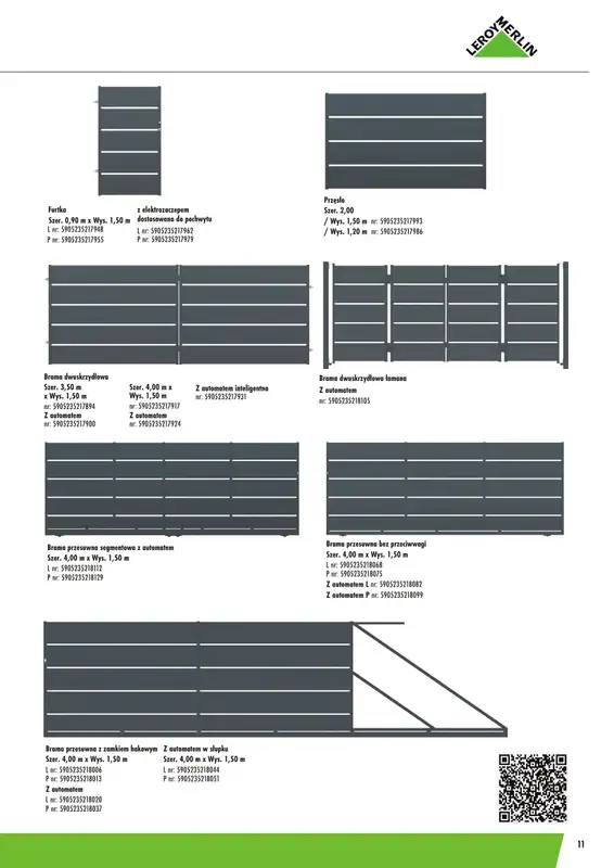 Leroy Merlin - gazetka promocyjna Ogrodzenia Polbram od wtorku 24.03 do czwartku 31.12 - strona 11