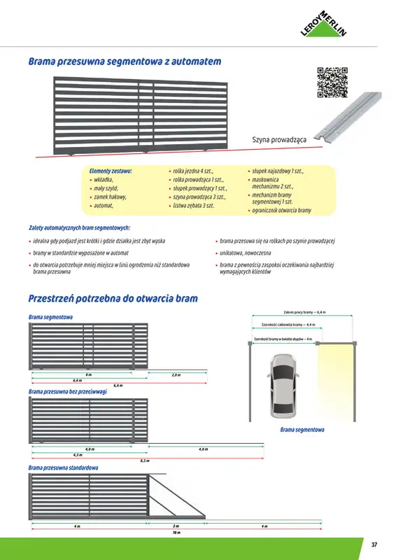 Leroy Merlin - gazetka promocyjna Ogrodzenia Polbram od wtorku 24.03 do czwartku 31.12 - strona 37