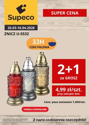 Supeco - gazetka promocyjna Znicz U-5532 od czwartku 26.03 do czwartku 16.04
