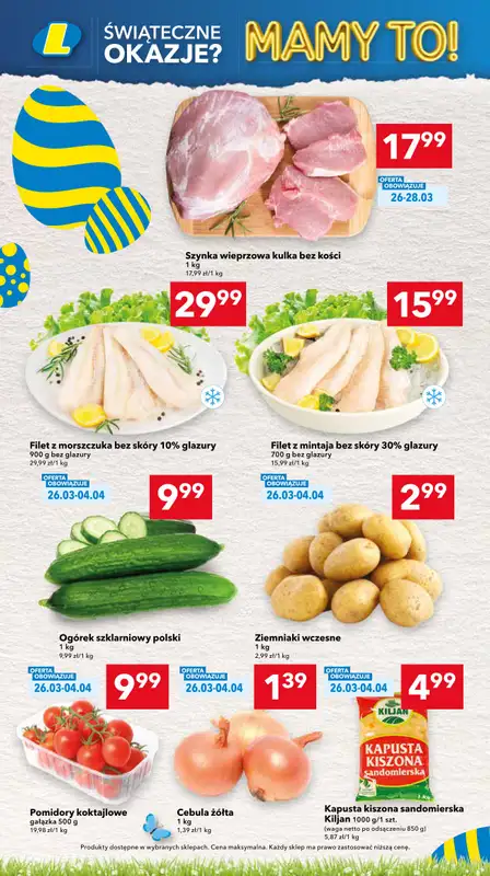 LEWIATAN - gazetka promocyjna Gazetka Świąteczne okazje Mamy to! Górny Śląsk, Łódź od czwartku 26.03 do soboty 04.04 - strona 4