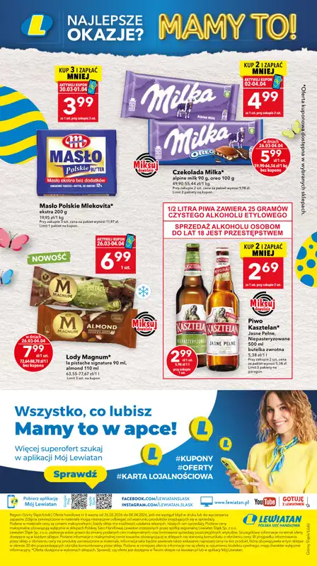 LEWIATAN - gazetka promocyjna Gazetka Świąteczne okazje Mamy to! Górny Śląsk, Łódź od czwartku 26.03 do soboty 04.04 - strona 16