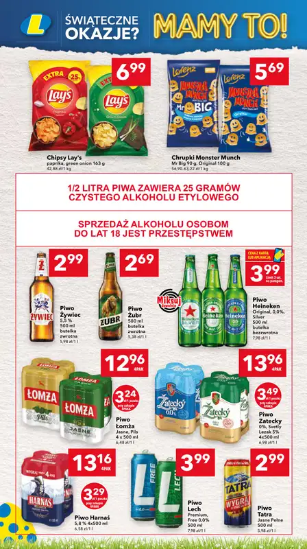 LEWIATAN - gazetka promocyjna Gazetka Świąteczne okazje Mamy to! Górny Śląsk, Łódź od czwartku 26.03 do soboty 04.04 - strona 14