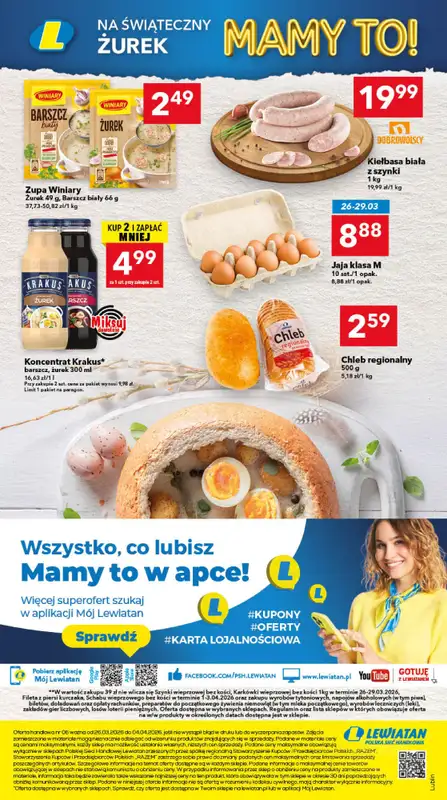 LEWIATAN - gazetka promocyjna Gazetka Świąteczne okazje Mamy to! woj. lubelskie od czwartku 26.03 do soboty 04.04 - strona 16