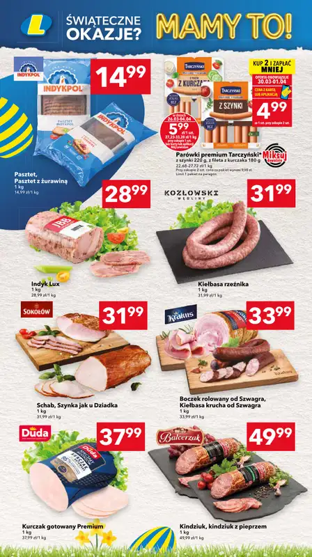 LEWIATAN - gazetka promocyjna Gazetka Świąteczne okazje Mamy to! woj. mazowieckie od czwartku 26.03 do soboty 04.04 - strona 4