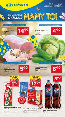 LEWIATAN - gazetka promocyjna Gazetka Świąteczne okazje Mamy to! woj. opolskie od czwartku 26.03 do soboty 04.04