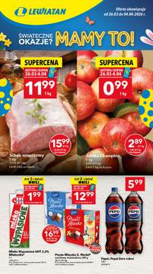 LEWIATAN - gazetka promocyjna Gazetka Świąteczne okazje Mamy to! woj. podkarpackie od czwartku 26.03 do soboty 04.04