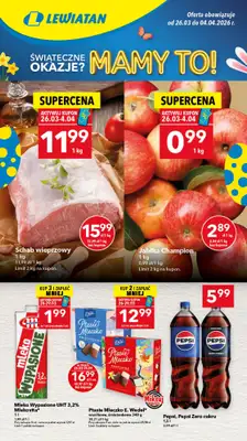 LEWIATAN - gazetka promocyjna Gazetka Świąteczne okazje Mamy to! woj. podkarpackie od czwartku 26.03 do soboty 04.04
