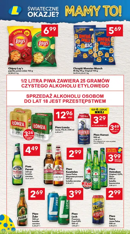 LEWIATAN - gazetka promocyjna Gazetka Świąteczne okazje Mamy to! woj. podkarpackie od czwartku 26.03 do soboty 04.04 - strona 14